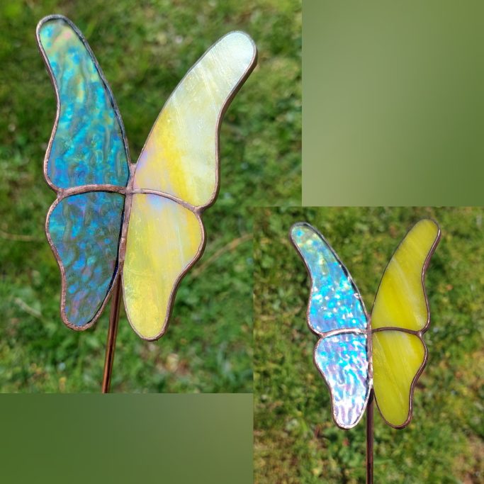 Papillon Duo Jaune/Transparent