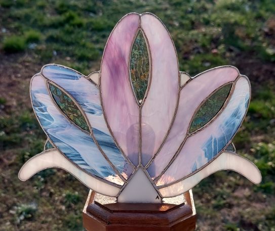 Vitrail Lampe Lampe Violette