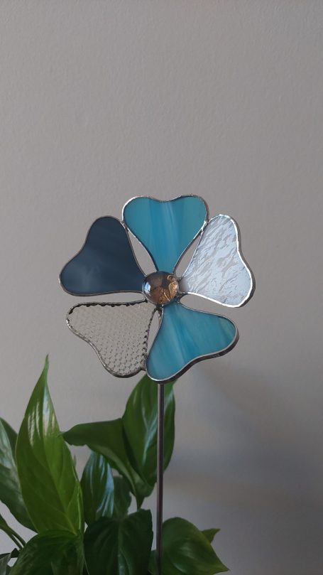 Nuances Océan Fleur Bleu/Blanc/Transparent