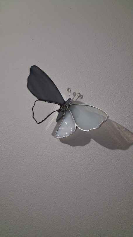 Papillon Blanc et Gris Papillon Décoration Murale