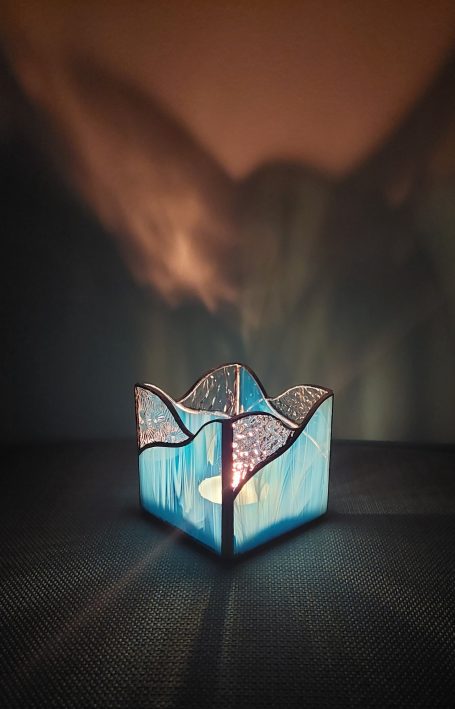 Océan Bleu Clair Bougeoir Duo Bleu Clair/Transparent