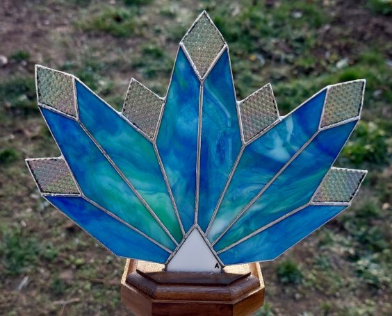 Vitrail Lampe Lampe Bleu