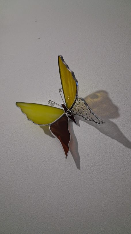 Papillon Jaune et Marron Papillon Décoration Murale