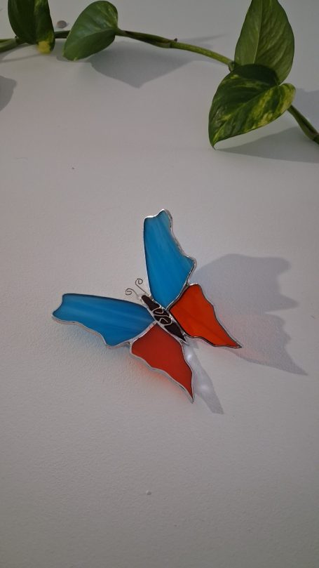 Papillon Bleu et Orange Papillon Décoration Murale